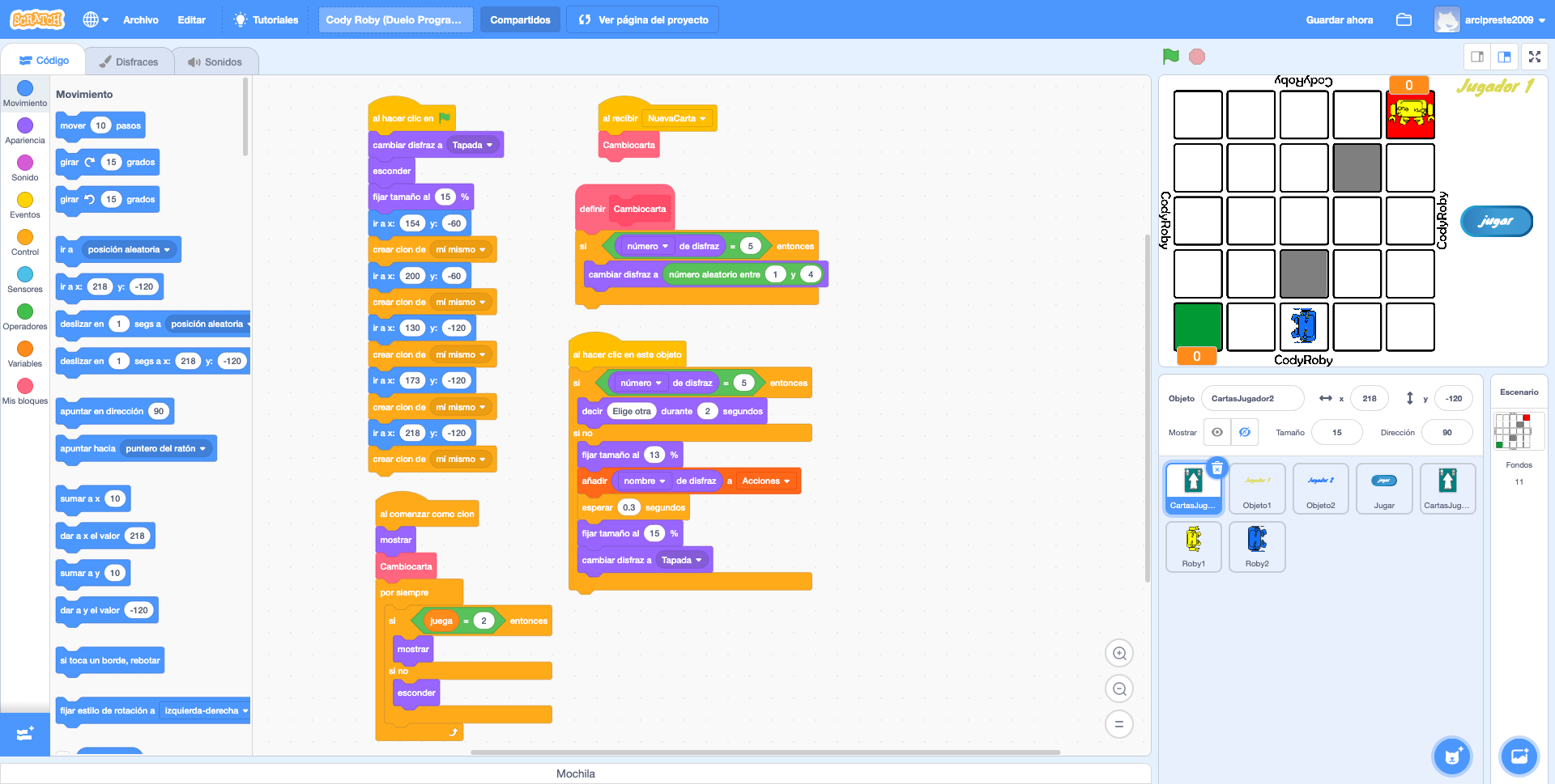 Paleta de bloques Scratch | Genially
