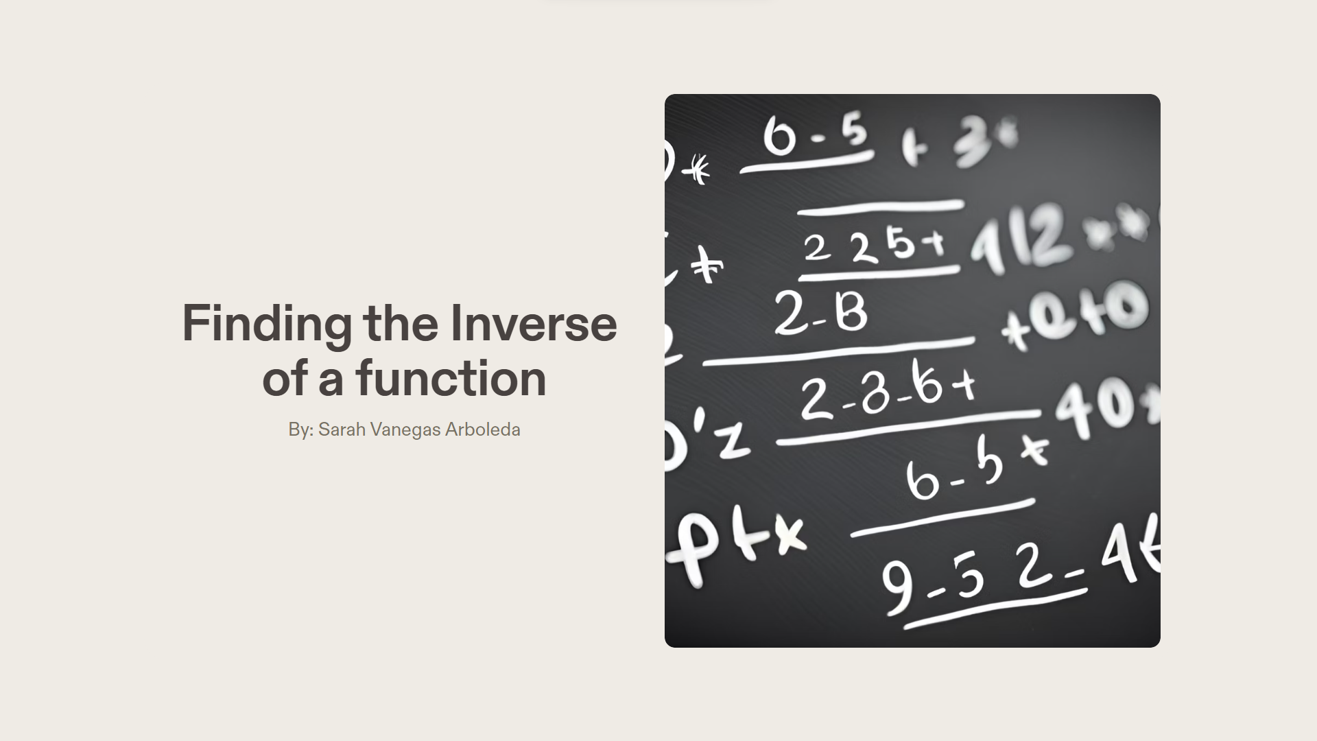 Inverse of a function | Genially
