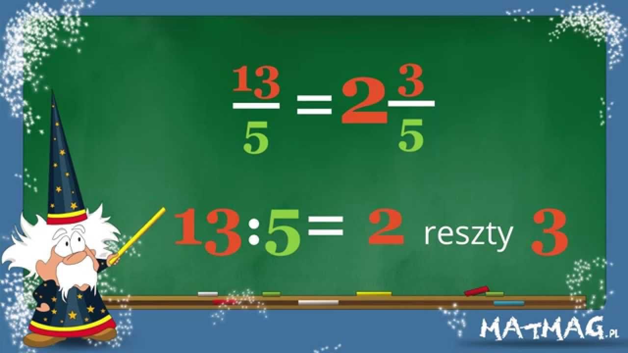 KLASA 4 Ułamki właściwe, liczby mieszane , ułamki niewłaściwe | Genially