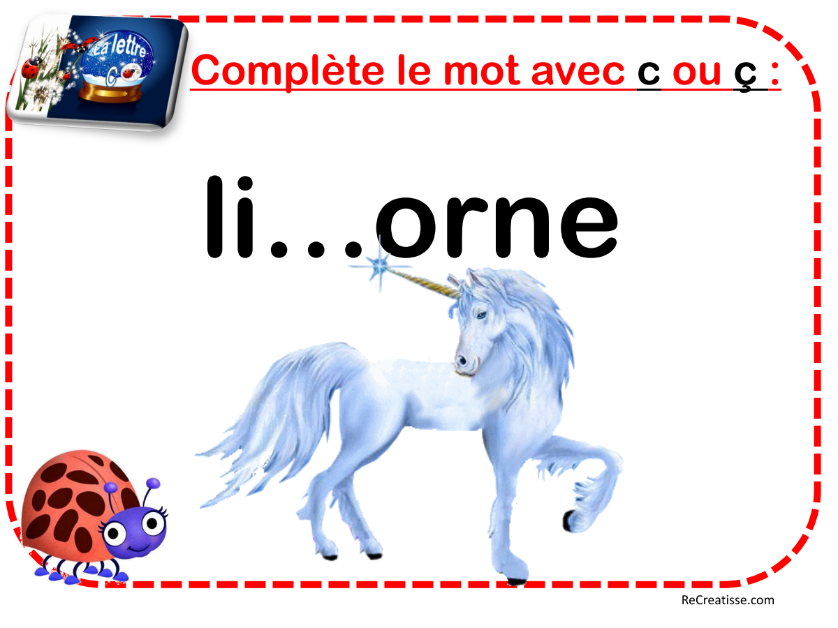 le c ou ç? | Genially