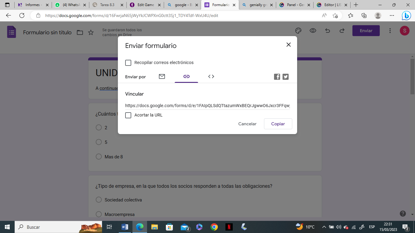 PASOS PARA CREAR CUESTIONARIO EN GOOGLE FORMS | Genially